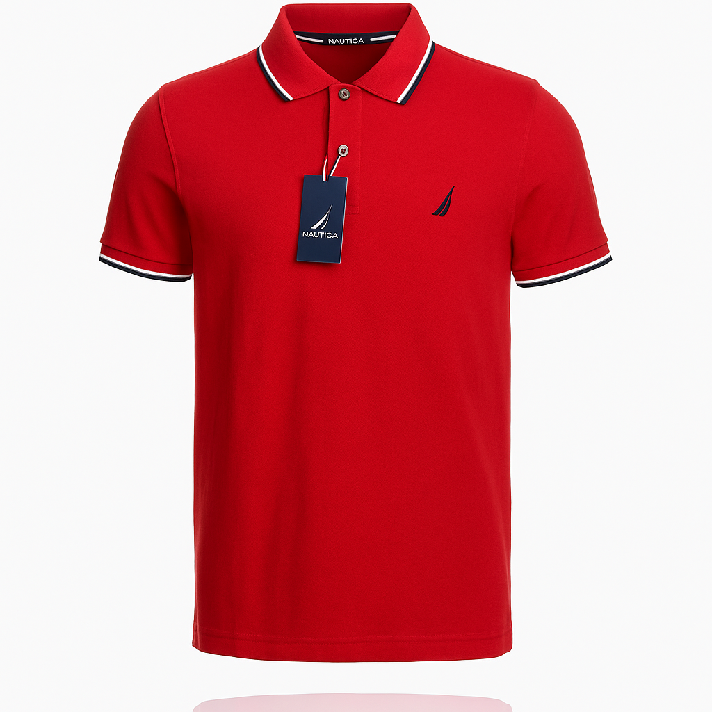 Nautica Red Sall Polo