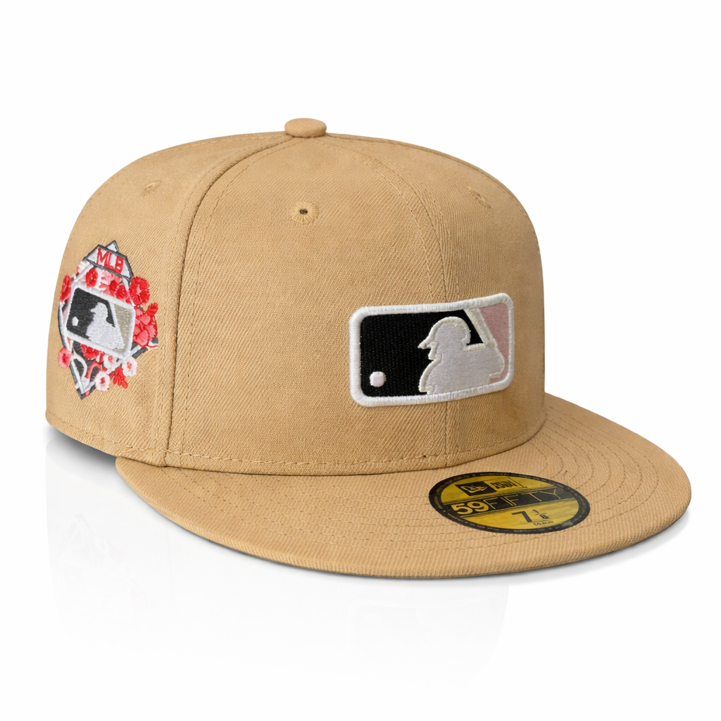 MLB Beige Black Floral Patch