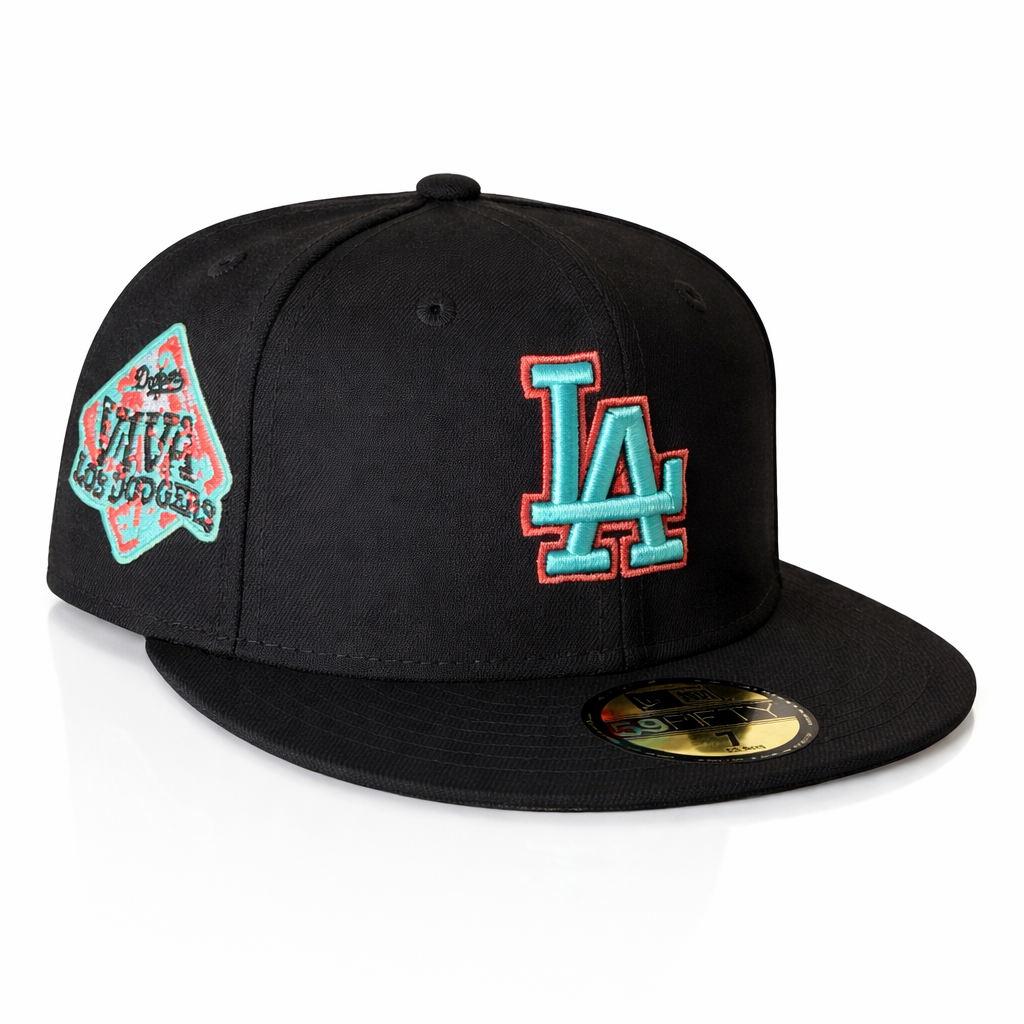 LA Dodgers Black Teal Red Side Patch