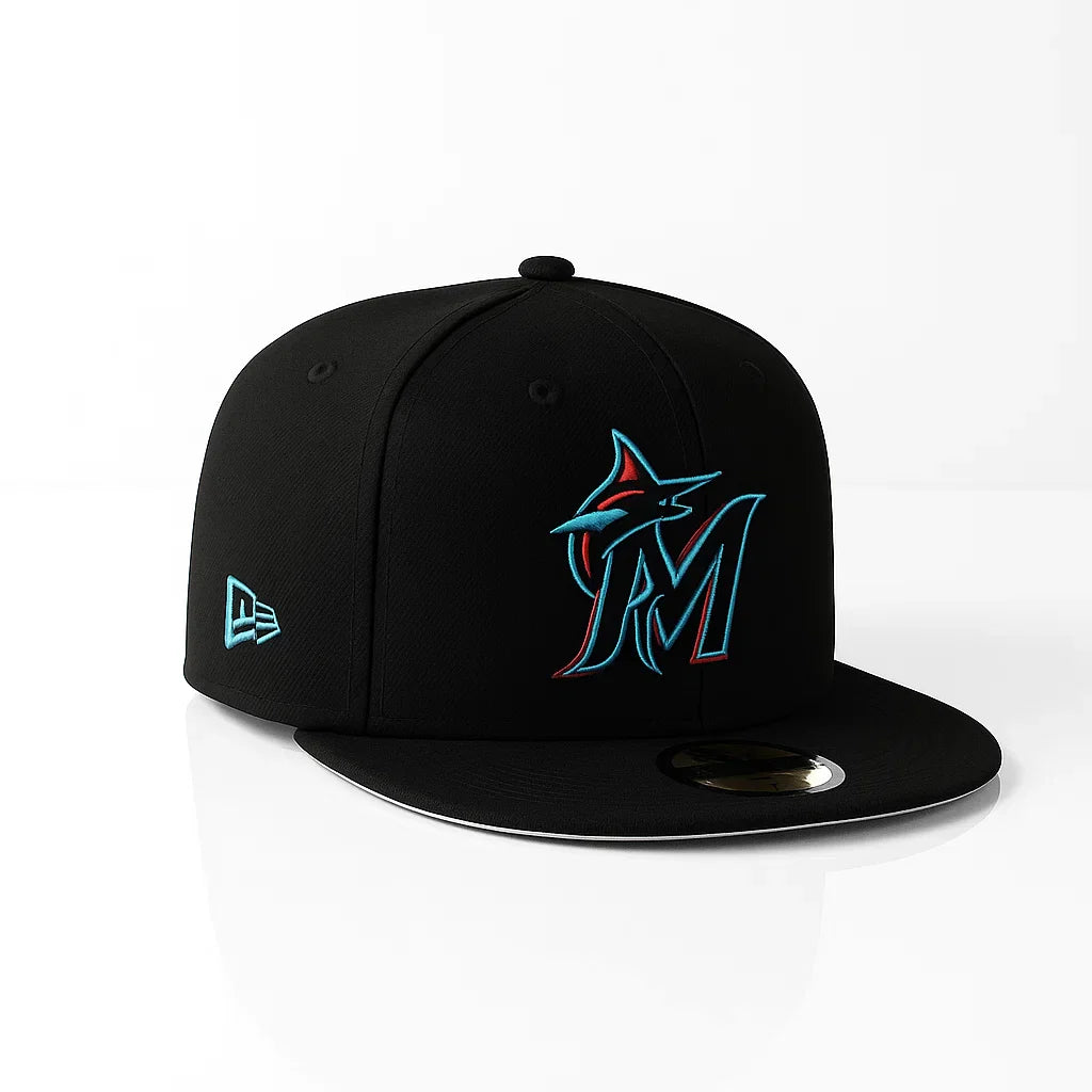 Marlins Black Neon Teal